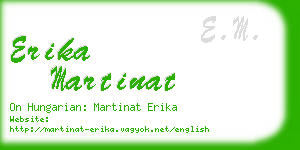 erika martinat business card